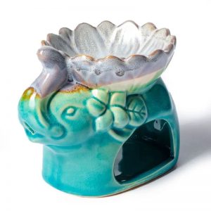 brûleur cire à fondre éléphant turquoise