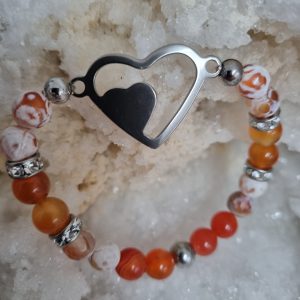 bracelet Agate de feu et cornaline