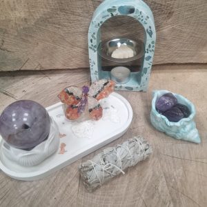 Déco, jesmonite , encens, sauge