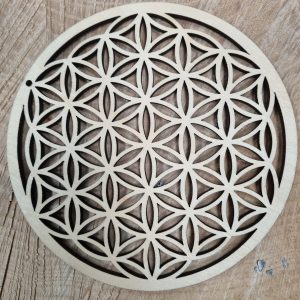 fleur de vie en bois de diamètre 14cm