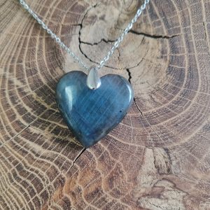Pendentif cœur, Labradorite