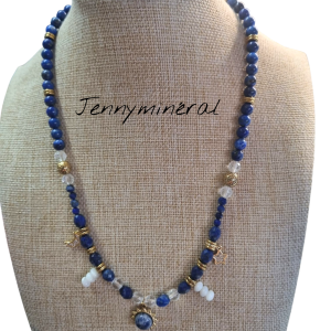 collier lapis lazuli ,l'univers mineral de jenny.com